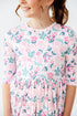softly-blooming-3-4-sleeve-pocket-twirl-dress Mila & Rose - Sophia's StyleTwirl Pocket Dress 3/4-1